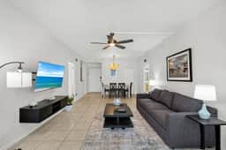 Updated 2-Bed Condo Steps from Beach